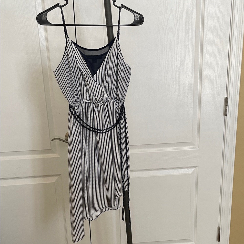 Double Zero Black and White Striped Dress